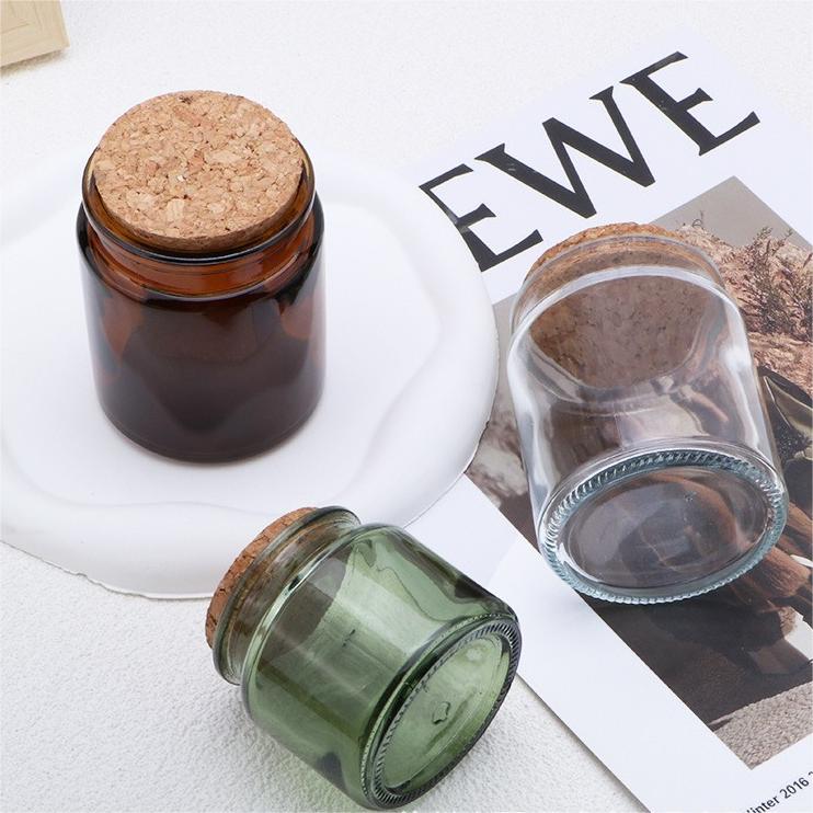 Recycled glass candle jar with cork lid South Africa - Candle