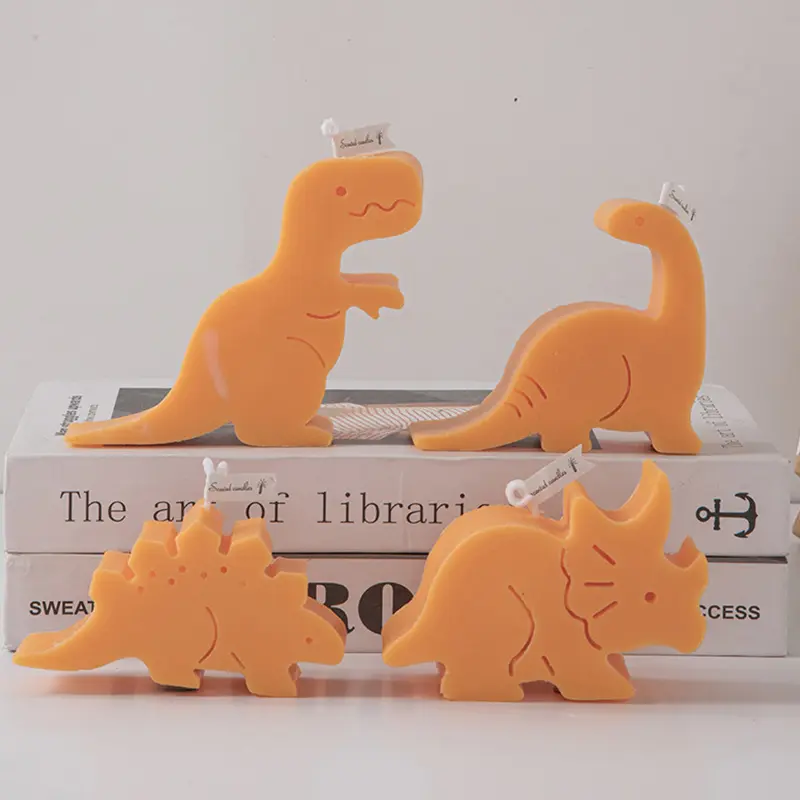 Cute dinosaur candles birthday party using decoration candles children gift