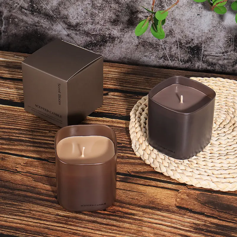 Strong coffee-scented candle high quality luxury fragrance square candles Italy