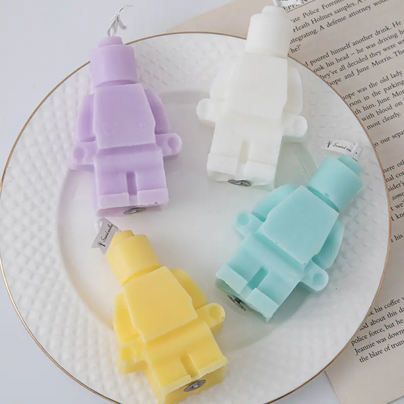 Colorful robot shaped candles funny decor original scented candles Singapore
